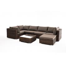  "Лунго" трансформирующаяся лаунж-зона из искусственного ротанга (гиацинт), цвет коричневый, фото 3 