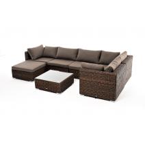  "Лунго" трансформирующаяся лаунж-зона из искусственного ротанга (гиацинт), цвет коричневый, фото 4 