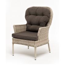  "Алиса" кресло плетеное, цвет бежевый с подушками, фото 1 