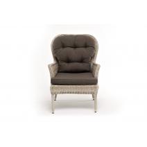  "Алиса" кресло плетеное, цвет бежевый с подушками, фото 2 