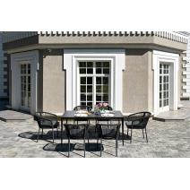  "Малага" обеденная группа на 6 персон со стульями "Марсель", каркас темно-серый, роуп темно-серый, фото 4 