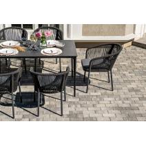  "Малага" обеденная группа на 6 персон со стульями "Марсель", каркас темно-серый, роуп темно-серый, фото 10 