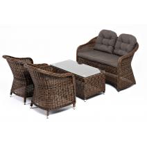  "Равенна" лаунж-зона из искусственного ротанга, цвет коричневый, фото 3 