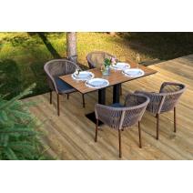  "Каффе Дабл" обеденная группа на 4 персоны, цвет "дуб", фото 1 