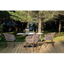  "Каффе Дабл" обеденная группа на 4 персоны, цвет "дуб", фото 4 