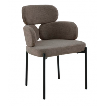  Стул DikLine 1311 т.к Темно-бежевая UF925-3, опоры черные, фото 1 