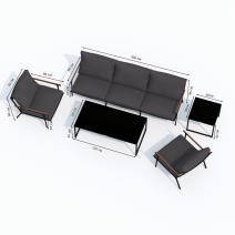  Лаунж зона ФЕСТА бежевая с трехместным диваном, фото 7 