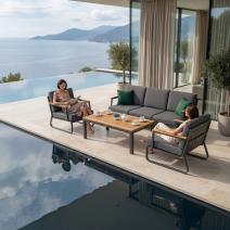  Лаунж зона ЭСТИВО T с трехместным диваном - маренго, фото 2 