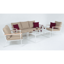  Лаунж зона ФЕСТА бежевая с трехместным диваном, фото 4 