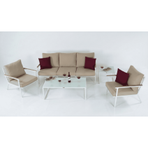  Лаунж зона ФЕСТА бежевая с трехместным диваном, фото 5 