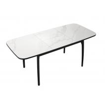  Стол DikLine MK15 Керамика Белый мрамор/подстолье черное/опоры черные, фото 6 