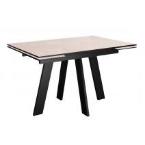  Стол DikLine SKM110 Керамика Krater Perla (бежевый матовый)/подстолье черное, фото 1 