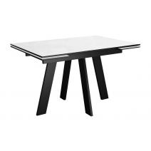  Стол DikLine SKM110 Керамика Mono white (белый матовый)/подстолье черное, фото 1 