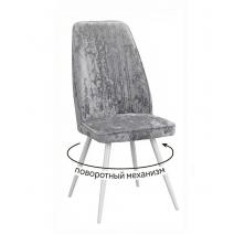  Стул DikLine 327 поворотный M13 светло-серый, ножки белые, фото 1 