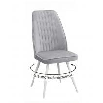  Стул DikLine 327 поворотный B22 GREY, ножки белые, фото 1 