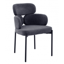  Стул DikLine 1311 т.к Серая UF925-12, опоры черные, фото 1 