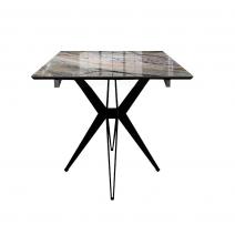  Стол DikLine DKS140 керамика Venetian Brown Light глянец, подстолье черное, опоры черные (2уп.), фото 8 