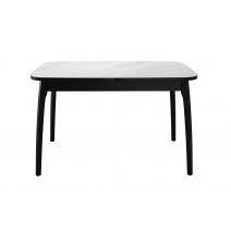  Стол DikLine MK15 Керамика Белый мрамор/подстолье черное/опоры черные, фото 2 