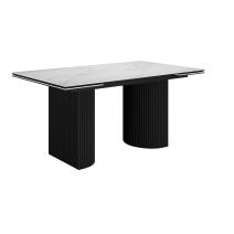  Стол DikLine EKD160, Керамика Белый глянец (К8/2), опоры черные (2 уп.), фото 5 