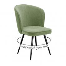  Стул DikLine 348 поворотный P10/L08 зеленый, ножки черные, фото 1 