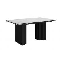  Стол DikLine EKD160, Керамика Белый глянец (К8/2), опоры черные (2 уп.), фото 1 