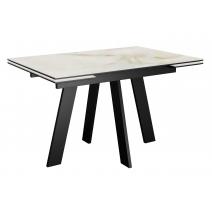  Стол DikLine SKM110 Керамика глянец Ostra Bianco (мрамор глянец белый)/подстолье черное, фото 1 