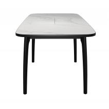 Стол DikLine MK15 Керамика Белый мрамор/подстолье черное/опоры черные, фото 4 