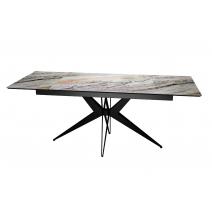  Стол DikLine DKS140 керамика Venetian Brown Light глянец, подстолье черное, опоры черные (2уп.), фото 3 