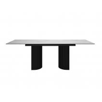  Стол DikLine EKD160, Керамика Белый глянец (К8/2), опоры черные (2 уп.), фото 2 