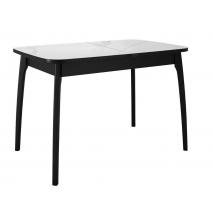  Стол DikLine MK15 Керамика Белый мрамор/подстолье черное/опоры черные, фото 1 
