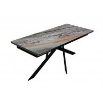  Стол DikLine EKX180, Керамика Venetian Brown Light глянец (К4), опоры черные (2 уп.), фото 6 