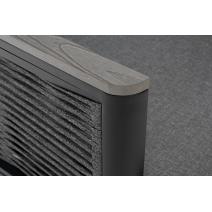  "Сан Ремо" кресло плетеное из роупа садовое, каркас алюминий темно-серый, роуп серый, ткань серая, фото 5 