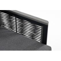  "Сан Ремо" кресло плетеное из роупа садовое, каркас алюминий темно-серый, роуп серый, ткань серая, фото 6 