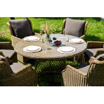  "Эспрессо–150 N" обеденная группа плетеная, цвет соломенный, фото 3 