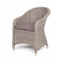  "Равенна" плетеное кресло из искусственного ротанга (гиацинт), цвет серый, фото 1 