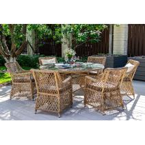  "Эспрессо–150 L" обеденная группа плетеная, цвет соломенный, фото 2 