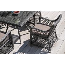  "Латте" плетеное кресло из искусственного ротанга, цвет графит, фото 4 