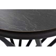  "Сантьяго" журнальный стол из HPL круглый Ø40 H55, каркас из стали темно-серый (RAL 7024), цвет столешницы "серый гранит", фото 2 