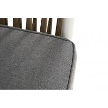  "Касабланка" диван 2-местный плетеный из роупа, каркас алюминий светло-серый (RAL7035) муар, роуп серо-коричневый 23мм, ткань серая 017, фото 7 