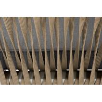  "Касабланка" диван 2-местный плетеный из роупа, каркас алюминий светло-серый (RAL7035) муар, роуп серо-коричневый 23мм, ткань серая 017, фото 9 