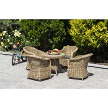  "Равенна" кофейный стол из искусственного ротанга, цвет соломенный, фото 5 