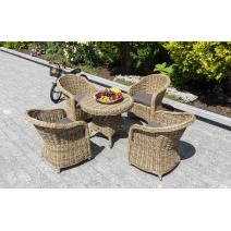  "Равенна" кофейный стол из искусственного ротанга, цвет соломенный, фото 6 