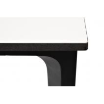  "Малага" обеденный стол из HPL 90х90см, цвет молочный, каркас черный, фото 5 
