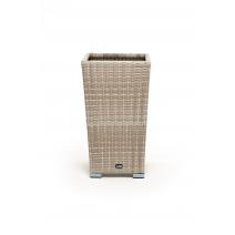  "Капучино" кашпо для цветов плетеное из искусственного ротанга, цвет бежевый, фото 2 