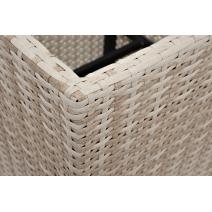  "Капучино" кашпо для цветов плетеное из искусственного ротанга, цвет бежевый, фото 4 