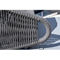  "Милан" лаунж-зона 4-местная плетеная из роупа (веревки), каркас алюминиевый темно-серый, роуп темно-серый, фото 11 