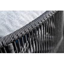  "Милан" лаунж-зона 4-местная плетеная из роупа (веревки), каркас алюминиевый темно-серый, роуп темно-серый, фото 14 