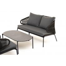  "Милан" лаунж-зона 4-местная плетеная из роупа (веревки), каркас алюминиевый темно-серый, роуп темно-серый, фото 27 