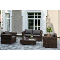  "Капучино Сингл" лаунж-зона из искусственного ротанга, цвет коричневый, фото 1 