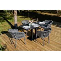  "Каффе Дабл" обеденная группа на 4 персоны, цвет "серый гранит", фото 1 